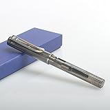 Jinhao 599A Fountain pen Medium nib new gift pen new gift pen Writing office (black Transparent)