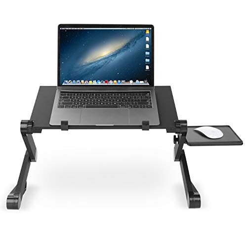 Femor Laptop Stand for Bed and Sofa, Adjustable Lap Desk Portable Laptop Table Stand with 2 CPU Cooling Fans and Mouse Pad for 10in - 17in Notebook, MacBook and Tablet - Thumbnail 7