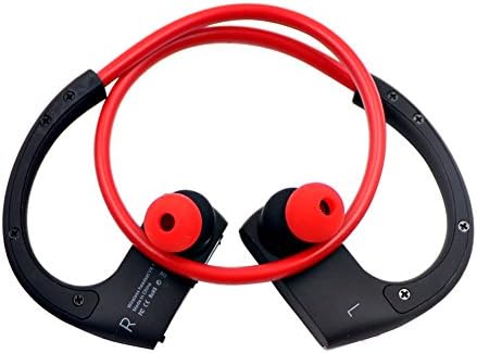 Christmas Gifts 2017 Bluetooth Headsets,Wireless 4.1 Headsets Sports Earbuds HD Stereo Sweatproof Earphones with Noise Cancelling for Gym Running Workout,Yimai(Red)