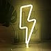 Lightning Bolt Neon Signs,Creative LED Lightning Decor Light Neon Sign,Wall Decor for Home,Birthday Party,Kids Room, Living Room,Wedding Party Decor (Warm White)