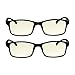 BlackComputer Reading Glasses 1.00 _ Protect Your Eyes Against Eye Strain, Fatigue and Dry Eyes from Digital Gear with Anti Blue Light, Anti UV, Anti Glare, and are Anti Reflective,pack of 2