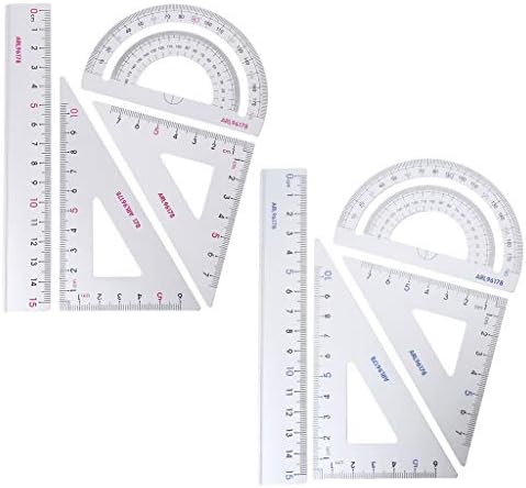 xdodnev 4pcs drawing school supplies set square triangle ruler aluminum alloy protractor rulers indress