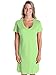 Lat Womens Fine Jersey Crossover V-Neck Coverup Dress,Key Lime,XX-Large/XXX-Large