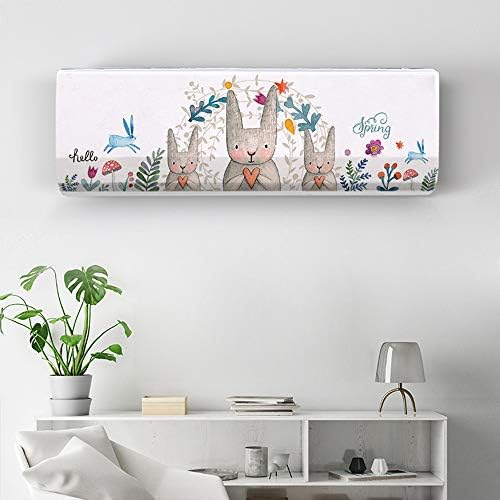 Momiko エアコンカバー 室内機 壁掛け型 防塵 防湿 ホコリ対策 伸縮 おしゃれ シンプル かわいい 取り付け簡単 洗濯 田園風 爆安