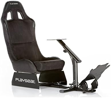 playseat evolution black alcantara racing video game chair for nintendo xbox playstation cpu supports logitech thrustmaster fanatec steering wheel and pedal controllers amazon sg sports fitness outdoors