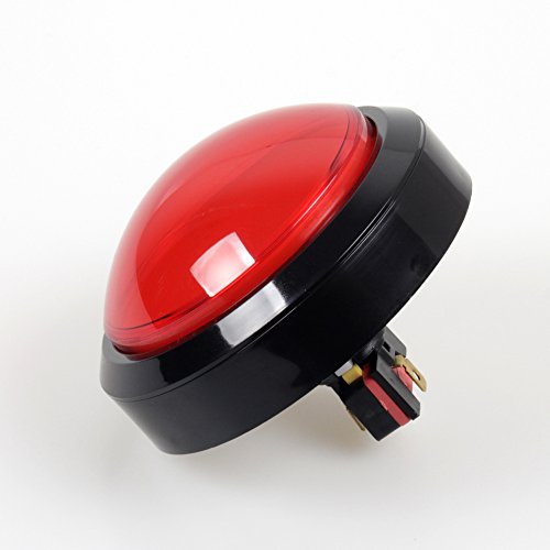 EG Starts 12V 100mm Big Dome Convex Type LED Lit Illuminated Push Buttons For Arcade Machine Video Games Parts & Red