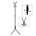 Water-chestnut Coat Rack, Stainless Steel Hat Hanger, Modern Designed Metal Base Tree Stand Holder Hooks Hanging Jacket Hat Umbrella Bags Scarves Towels (White)