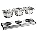 Tramontina 80154/533DS Home Appliances Triple-Hob Electric Buffet Warmer with Stainless Steel Triply Base Cookware, 7 Piece