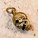 Brass Skull Retro Keychain Open Mouth Handmade Key Ring Creative Accessories (40 mm)