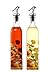 17 Oz Olive Oil and Vinegar Cruets - Bottles with Lever Release Pourer - Set of 2