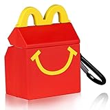 Lupct Smile M Compatible with Airpods 1/2 Case Soft Silicone, Cute Cartoon 3D Food Air pods Design Cover, Cool Fun Kawaii Fashion Funny Cases for Kids Girls Teens Character Skin Keychain Kits Airpod