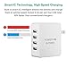 USB Wall Charger Quick Multi with Folding Plug Hub,4 Ports Output Rapid Charging Station,Portable Travel Adapter for iPhone Plus SE, iPad Air 2 / Pro, Samsung Galaxy Note Edge, LG