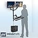 Mount-It! Wall Mount Workstation with Dual Monitor Mount, Keyboard Tray and CPU Holder, Height Adjustable Full Motion Arms, Fits Two 32 Inch Computer Screensthumb 2