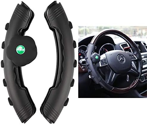 MeiDeS Steering Wheel Cover with Spinner Auxiliary Booster Aid Control Handle Power Handle Ball Universal Steering Wheel Cover (Black, Double)