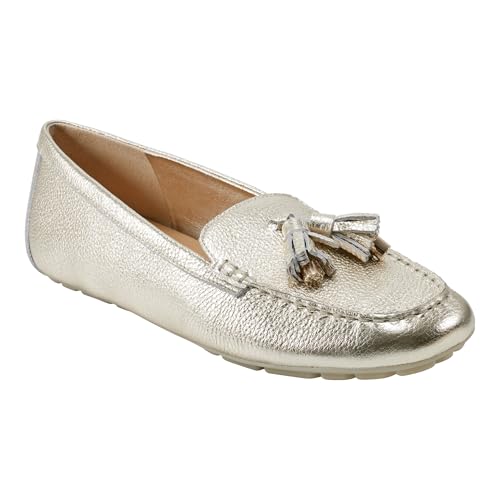 Marc Fisher LTD Women's Layney Loafer, Gold Leather 710, 9