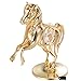Matashi Valentine's Day Gift for Women, Men - 24K Gold Plated Elegant Horse on Pedestal with Genuine Crystals - Home Decorative Ornament for Living Room or Office Décor
