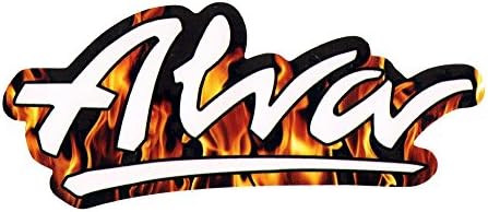 Alva Skates OG Logo Skateboard Sticker - 11cm wide approx. Official Old School Reissue Flames
