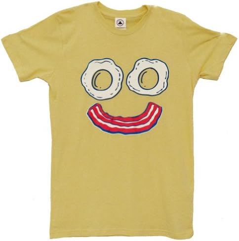 Bacon And Eggs Smiley Face Adult T-Shirt Tee