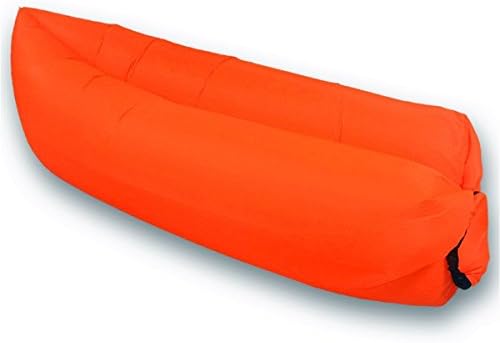 Roadacc (TM) Multipurpose Fast Inflatable Air Mattress &amp; Portable Beach Couch Bed Sofa Made of High Strength Waterproof Nylon- Easy to Unfold and Fold Back Up Outdoor or Indoor (Orange)
