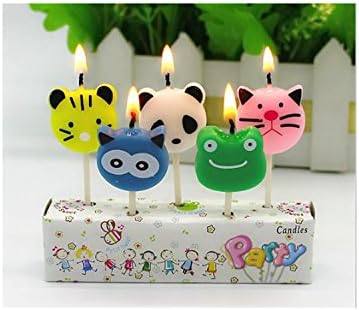 ADELEWAYS Cartoon Animal Party Candles Cake Cupcake Decoration Animals Set of 5 pcs