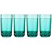Drinique ELT-TA-TEL-4 Elite Tall Unbreakable Tritan Highball Glasses, 14 oz (Set of 4), Teal