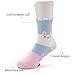 SUNBVE Toddler Girls' Bunny Fancy Fun Cotton Ankle Socks 5 Pack