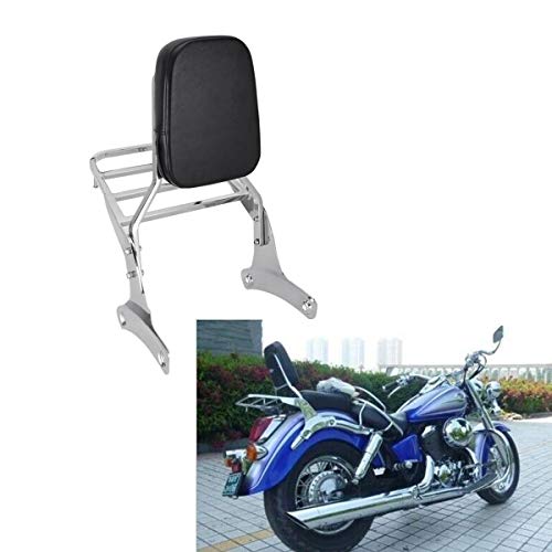 Mingting Detachable Chrome Sissy Bar Backrest Luggage Rack for Honda Shadow VT400/VT750 1998-2003