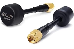 CORONIR Mini FPV Antenna SMA Male Antenna Compatible Transmitter for FPV Drone, Long Range Quadcopter Drone (SMA Male Connector) 2 Pack