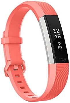 iBREK Fitbit Alta Hr Replacement Bands With Metal Buckle(No Tracker)-Small,Coral