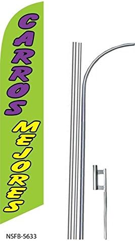 (5) five CARROS MEJORES 15' Swooper #8 Feather Flags KIT