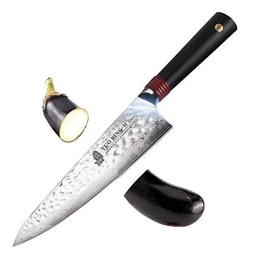 Damascus Chef's Knife Japanese AUS10 super steel 67 Layers