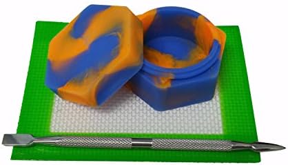 Elevated Equipment Large Silicone Wax Container + Dab Tool + Non-Stick Dab Mat Combo (Random)