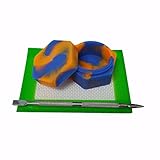 Elevated Equipment Large Silicone Wax Container + Dab Tool + Non-Stick Dab Mat Combo (Random)