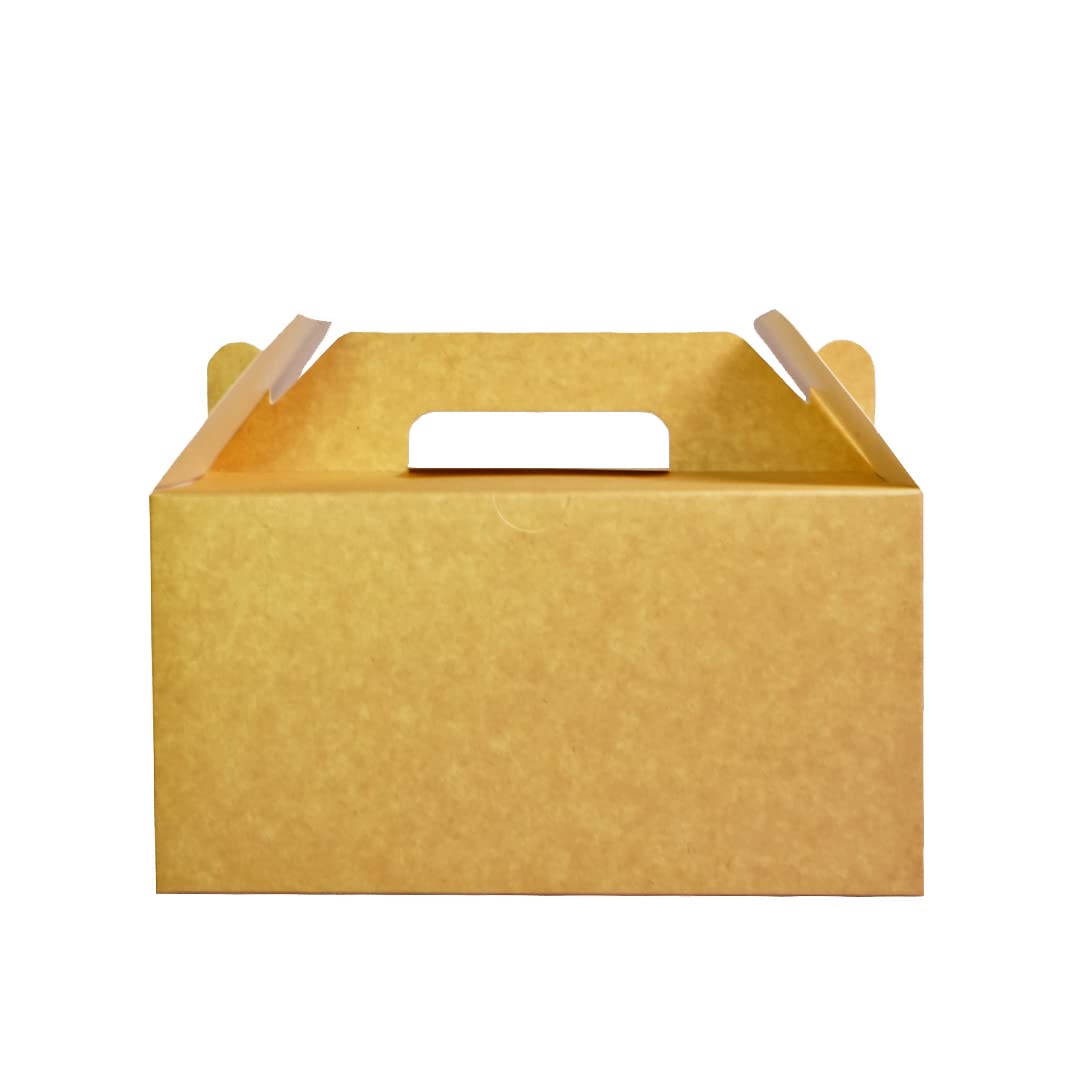 Photo 1 of PandaPandaPPS 50 Pack Brown Gable Boxes (8.25"×5"×4") for Foods, Gifts and Party Favors, Treat Boxes Candy Cookie Snack Goodie Gift Boxes for Birthday, Wedding, Baby Shower