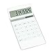 Elegant Design Pure White 10 Digit Dual Powered Standard Function Calculator Desktop Calculator