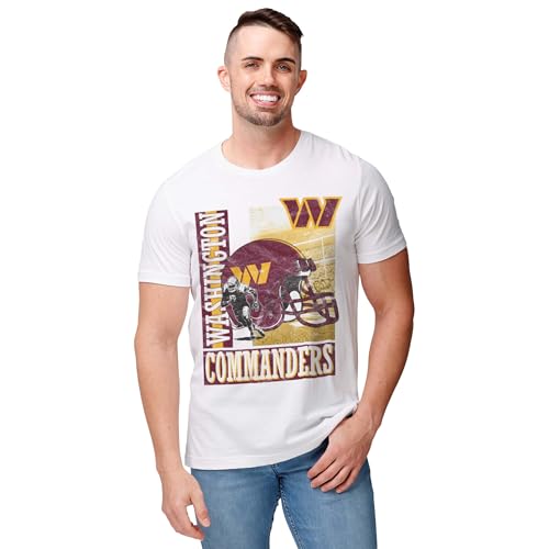 FOCO Washington Commanders NFL Mens Helmet Dash T-Shirt - White - XXXL