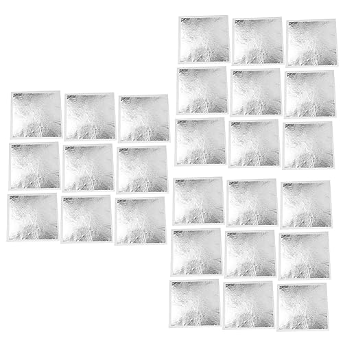 VILLCASE 600pcs Silver Foil Leaf for Gilding Crafts Silver Foil for Arts and Decoration for Frame and Furniture Enhancement