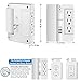 Wall Tap Surge Protector, Kasonic Top Power Strip 6 Power Outlets Plus 2 USB Ports Portable Wall-Mount Socket, Best Power Surge Protection Smart Charging for Home and Office (1 Pack)