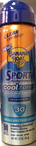 Banana Boat Continuous Spf#30 Sport 1.8 Ounce Cool Zone (6 Pieces) (53ml)
