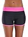 Attraco Women's Color Block Board Shorts Bikini Bottom Boyleg Tankini Swimsuit