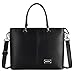 IAITU Laptop Bag for Women, Stylish Handbag Tote Bag Fits 15-15.6 Inch Laptop Multi Compartments Work Bag (Black)
