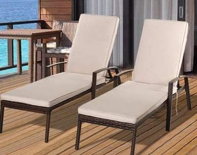 cushioned sun loungers