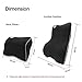 Anyshock Car Seat Headrest Pillow and Car Lumbar Support Pillow Travel Auto Head Neck Rest Cushion with Ergonomically Design for Adjust Sitting Position Relief Pain of Back/Spine/Coccyx (Black)