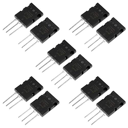 Audio Transistor, 5 Pair Black 2SA1943 2SC5200 High Power Matched Audio Transistor - Thumbnail 4