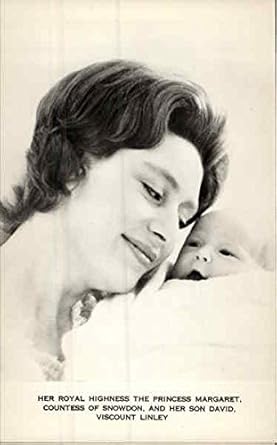 Her Royal Highness The Princess Margaret Countess Of Snowdon And Son David Viscount Linley Original Vintage Postcard At Amazon S Entertainment Collectibles Store