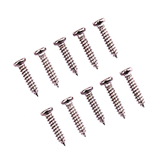 YOMIUP 50 PCS Tuning Peg Tuning Key Screws Machine Heads Guitar Tuner Mounting Screws for Electric Acoustic Guitar Bass 11 x 2 mm (Silver) - Thumbnail 4