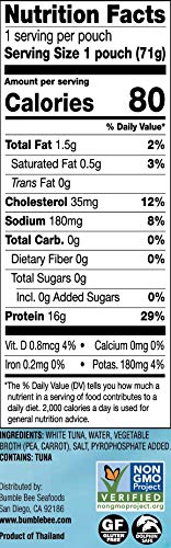 2 BUMBLE+Premium+Albacore+Protein+Pouches