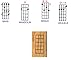 Stampola™ Ukulele Banjo Mandolin Chord Stamp (5 Frets) Rubber Stamp