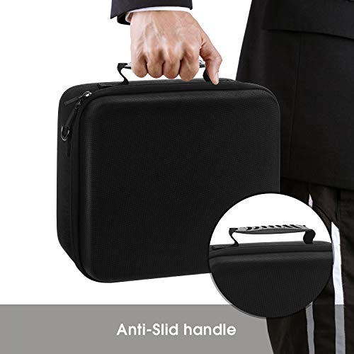 Tranesca Protective Portable Hard Shell carrying case for Nintendo Switch Console and Accessories ( Holds 21 Game Cartridge and comes with bonus screen protector and Joy cons grip )