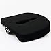 Seat Cushion For Car, Truck, Home And Office - Unique Design Provides All Day Relief for Back, Sciatica And Coccyx. Non Slip Bottom Keeps It Firm In Your Chair. By MaxCushion (BLACK)